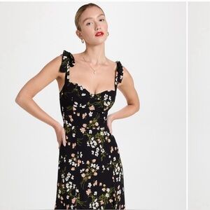 Reformation dress Nadira in black floral color called Sagittarius size 0